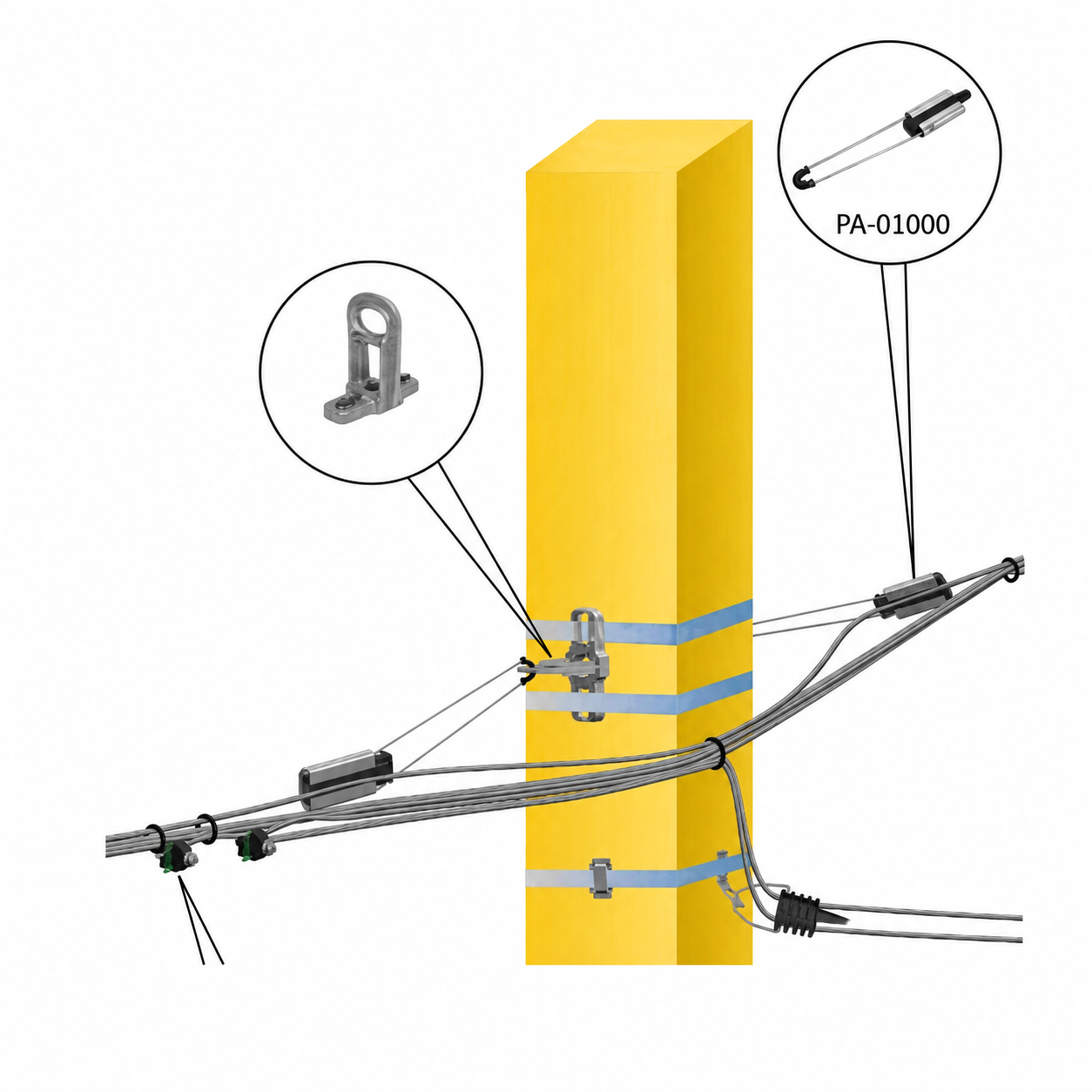 PA-01000 fiber cable fitting