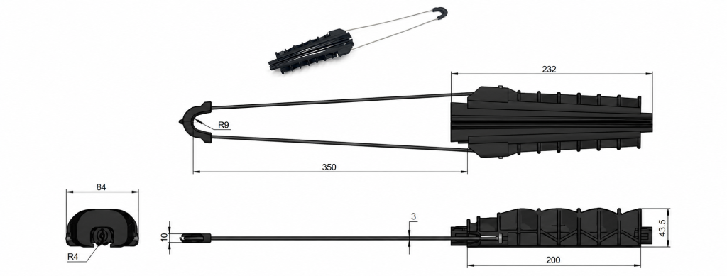 PA-2603 dimension drawing