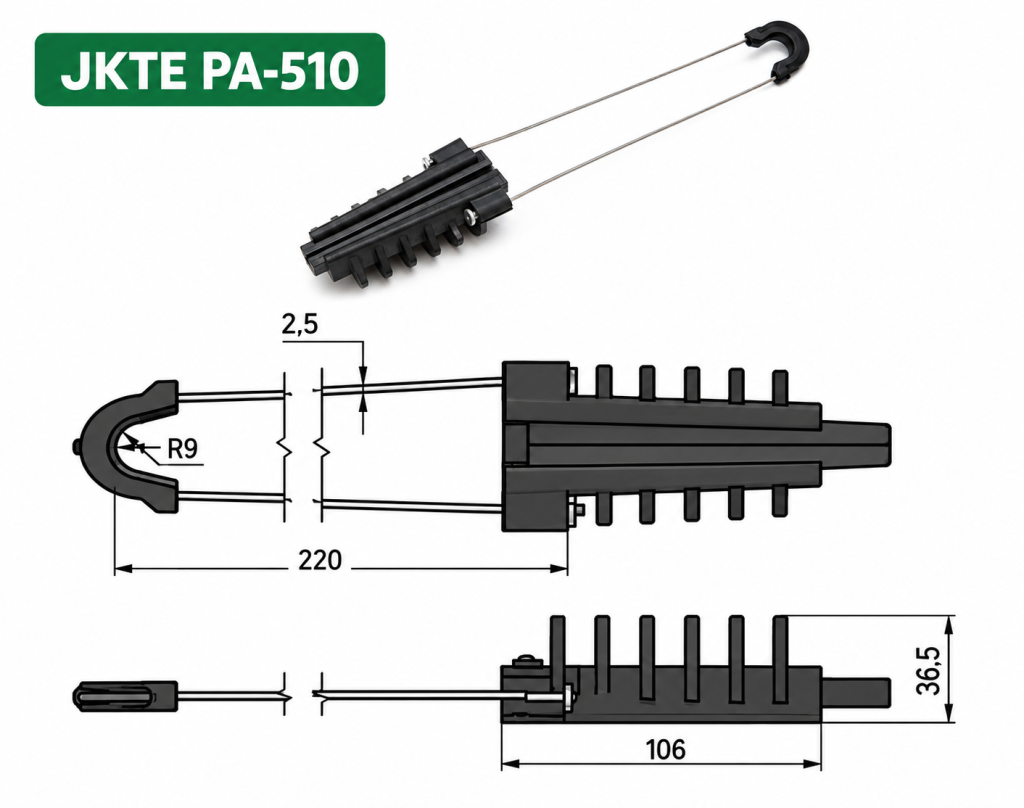 PA-510 dimension drawing