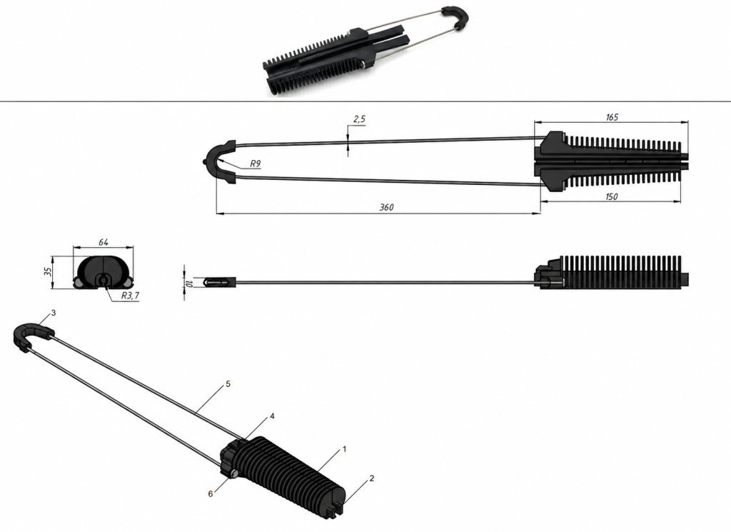 PA-601 dimension drawing