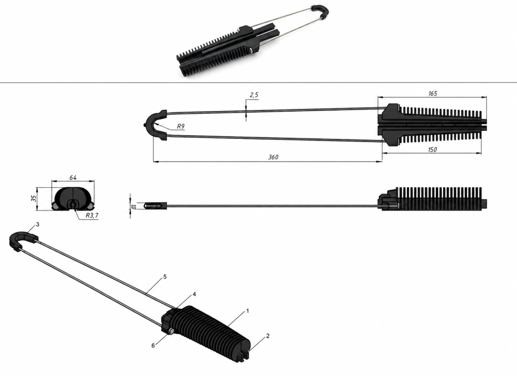 PA-602 dimension drawing