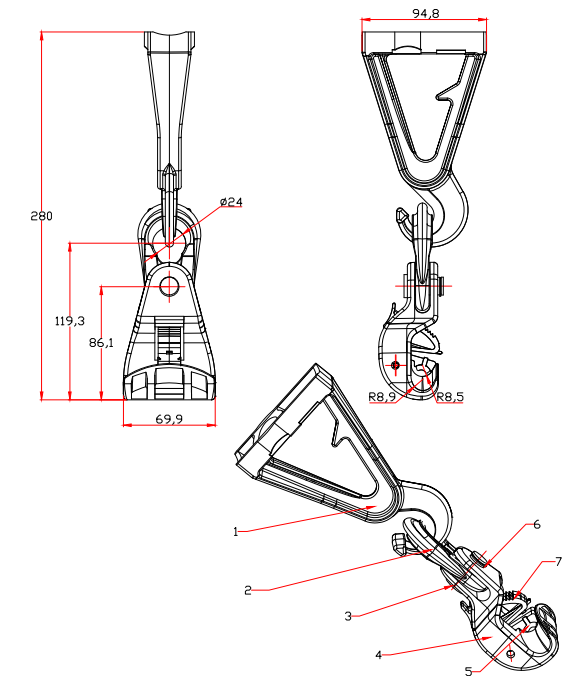 PS-500 source dimension drawing