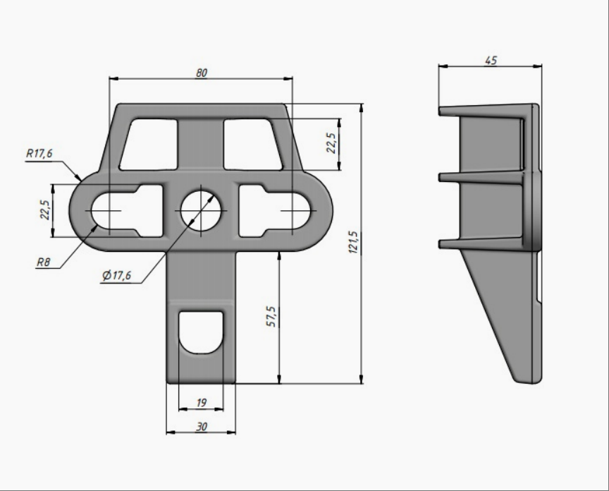 UPB source dimension drawing